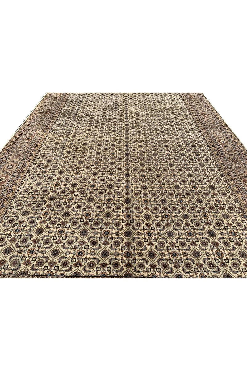 Authentic Hand Knotted Vintage Bijour Wool Area Rug 11.3 x 7.11 Ft