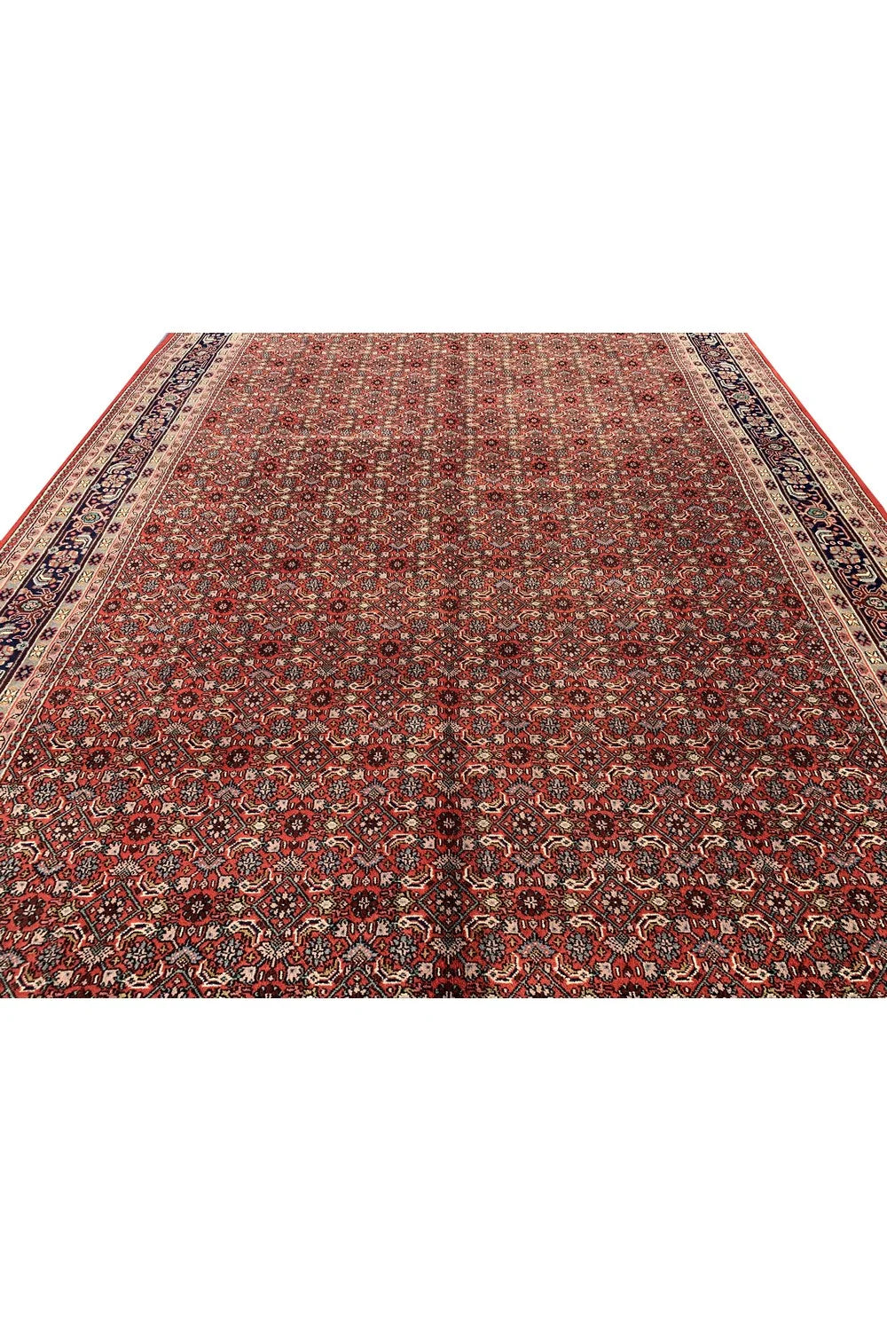 Authentic Hand Knotted Vintage Bijour Wool Area Rug 11.7 x 8.0 Ft