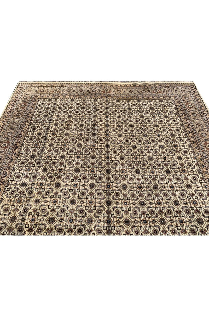 Authentic Hand Knotted Vintage Bijour Wool Area Rug 11.3 x 7.11 Ft