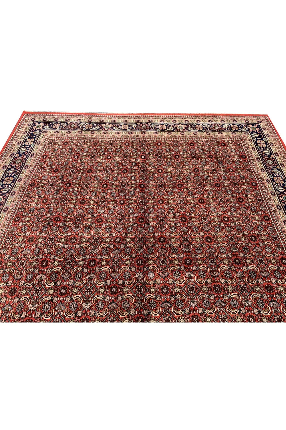 Authentic Hand Knotted Vintage Bijour Wool Area Rug 11.7 x 8.0 Ft