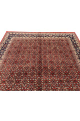 Authentic Hand Knotted Vintage Bijour Wool Area Rug 11.7 x 8.0 Ft