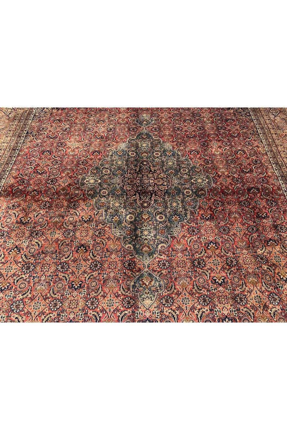 Amazing Hand Knotted Vintage Tribal Bijour Wool Area Rug 13.2 x 9.8 Ft