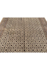 Authentic Hand Knotted Vintage Bijour Wool Area Rug 11.3 x 7.11 Ft