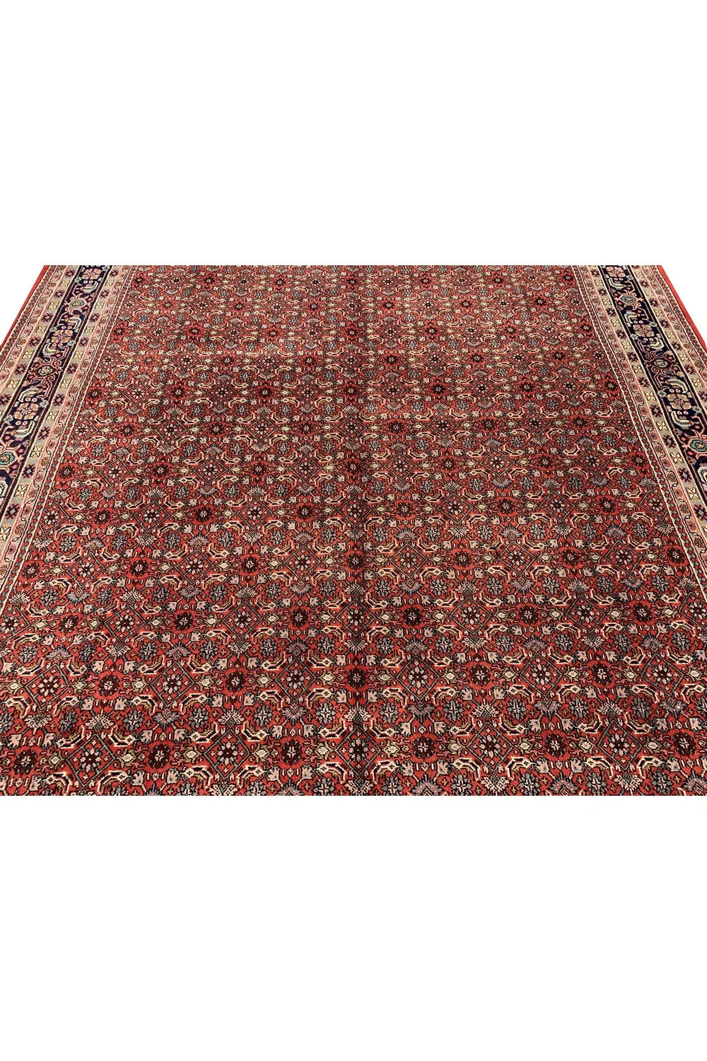 Authentic Hand Knotted Vintage Bijour Wool Area Rug 11.7 x 8.0 Ft