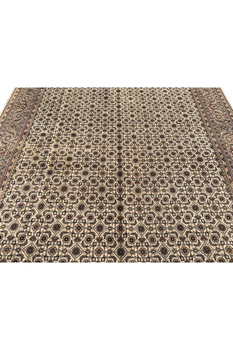 Authentic Hand Knotted Vintage Bijour Wool Area Rug 11.3 x 7.11 Ft