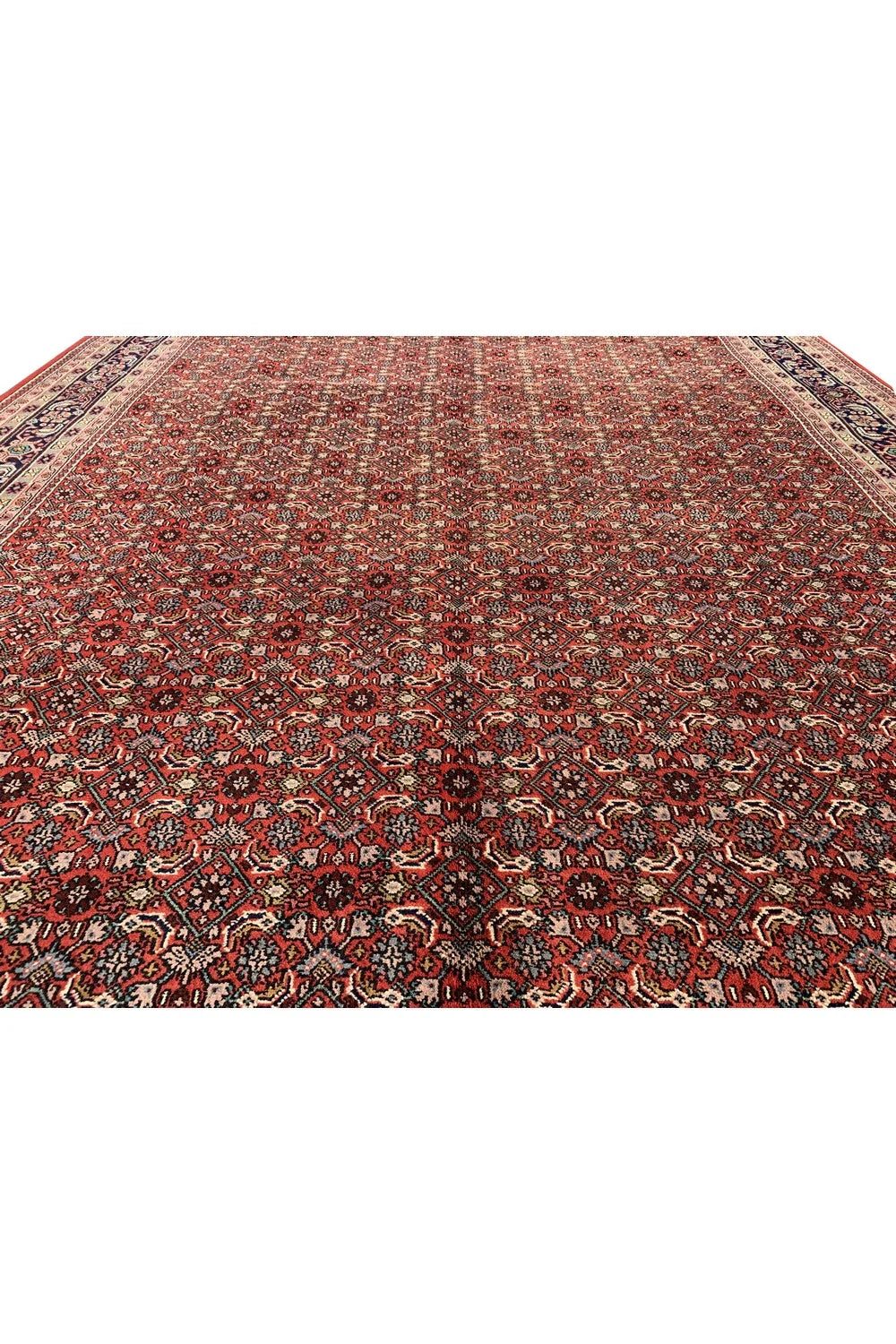 Authentic Hand Knotted Vintage Bijour Wool Area Rug 11.7 x 8.0 Ft