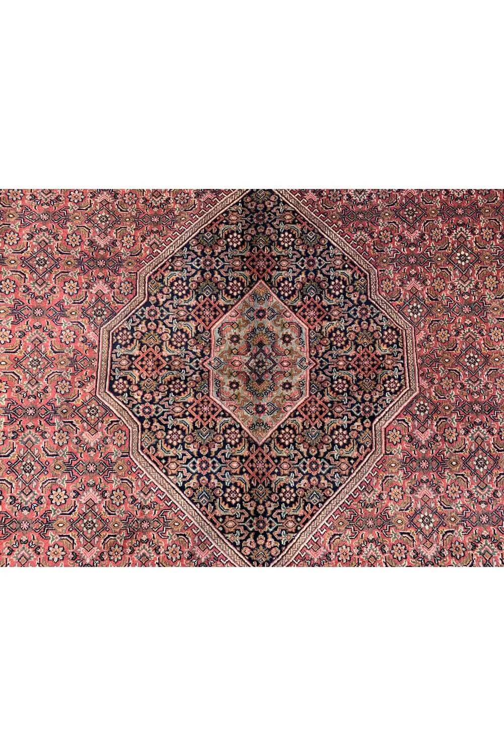 Authentic Hand Knotted Vintage Bijour Wool Area Rug 11.4 x 8.5 Ft
