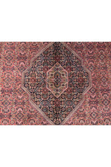 Authentic Hand Knotted Vintage Bijour Wool Area Rug 11.4 x 8.5 Ft