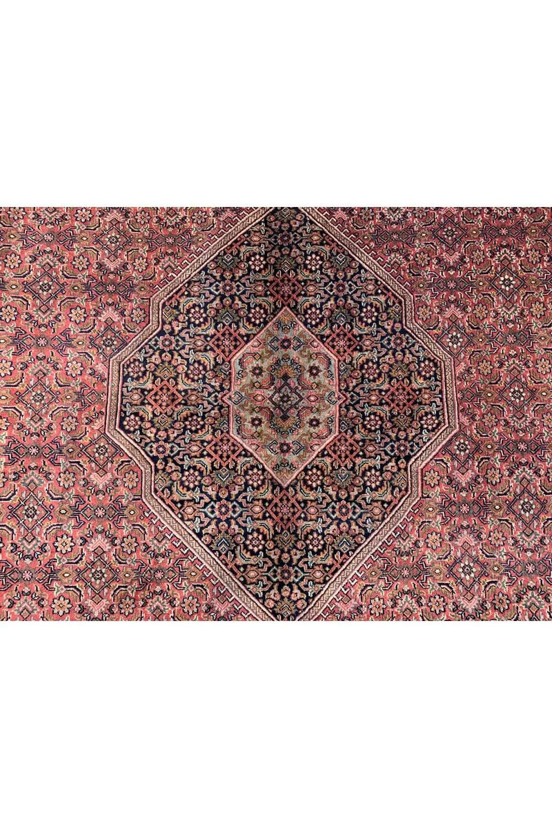 Authentic Hand Knotted Vintage Bijour Wool Area Rug 11.4 x 8.5 Ft