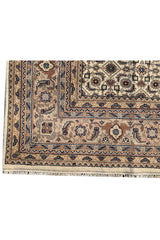 Authentic Hand Knotted Vintage Bijour Wool Area Rug 11.3 x 7.11 Ft