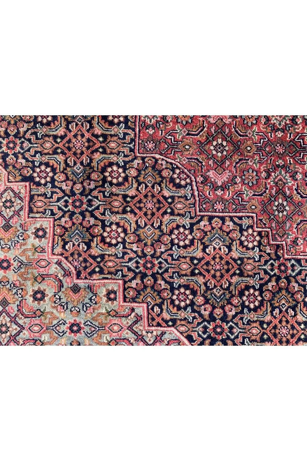 Authentic Hand Knotted Vintage Bijour Wool Area Rug 11.4 x 8.5 Ft