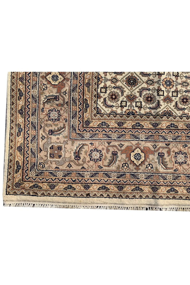 Authentic Hand Knotted Vintage Bijour Wool Area Rug 11.3 x 7.11 Ft
