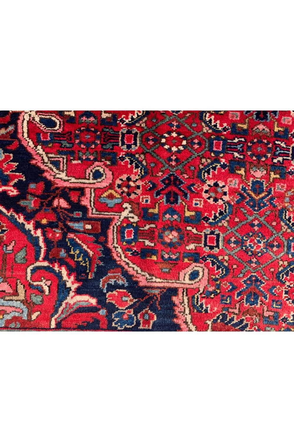 Authentic Hand Knotted Vintage Hamidoun Wool Area Rug 11.11 x 9.1 Ft