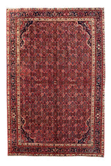 Authentic Hand Knotted Vintage Hamidoun Wool Area Rug 11.11 x 9.1 Ft