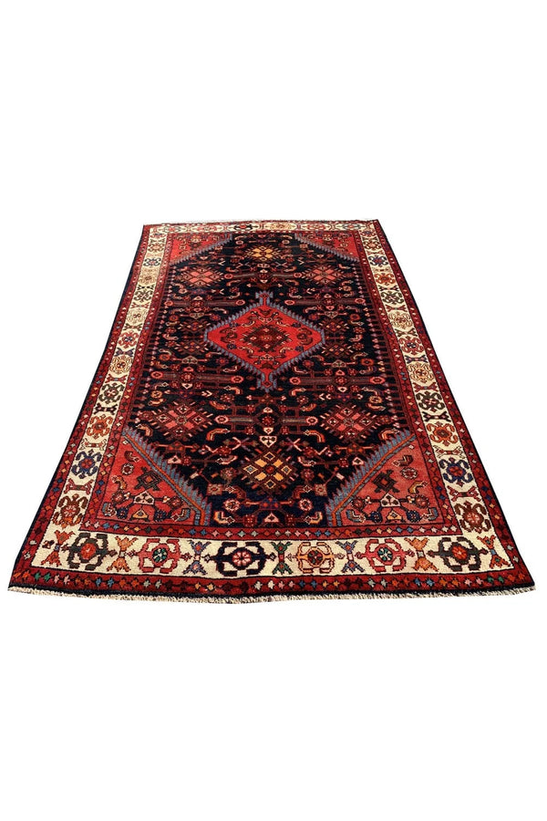 Authentic Hand Knotted Vintage Hamidoun Wool Area Rug 6.5 x 4.2 Ft