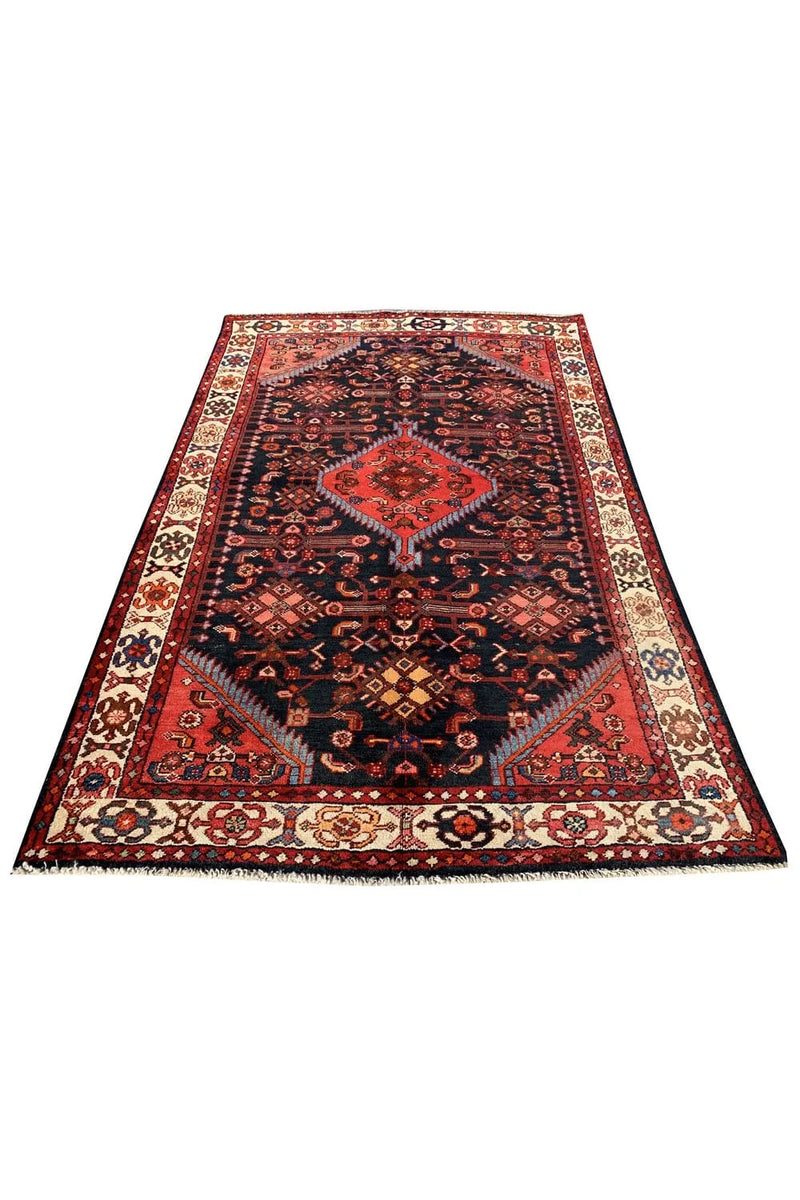 Authentic Hand Knotted Vintage Hamidoun Wool Area Rug 6.5 x 4.2 Ft