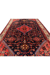 Authentic Hand Knotted Vintage Hamidoun Wool Area Rug 6.5 x 4.2 Ft
