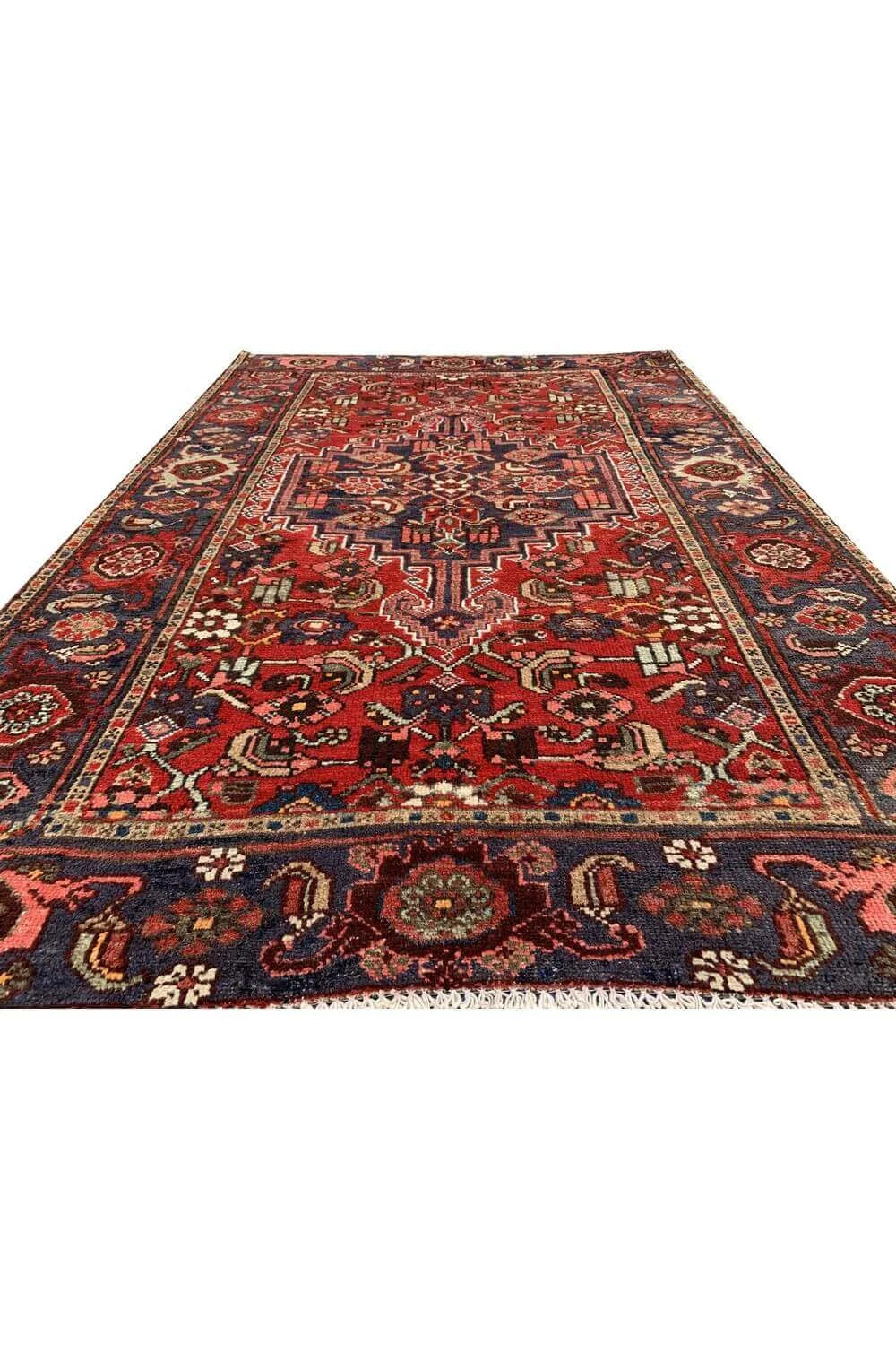 Amazing Hand Knotted Vintage Hamidoun Wool Area Rug 6.2 x 4.1 Ft