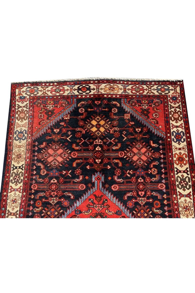 Authentic Hand Knotted Vintage Hamidoun Wool Area Rug 6.5 x 4.2 Ft