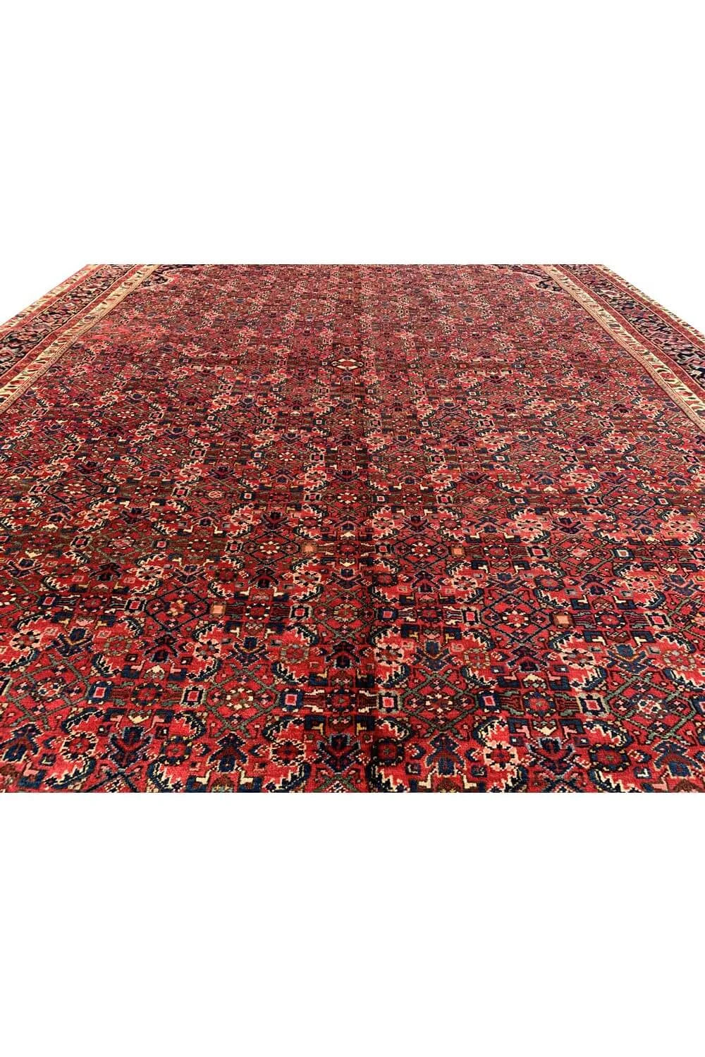 Authentic Hand Knotted Vintage Hamidoun Wool Area Rug 11.11 x 9.1 Ft