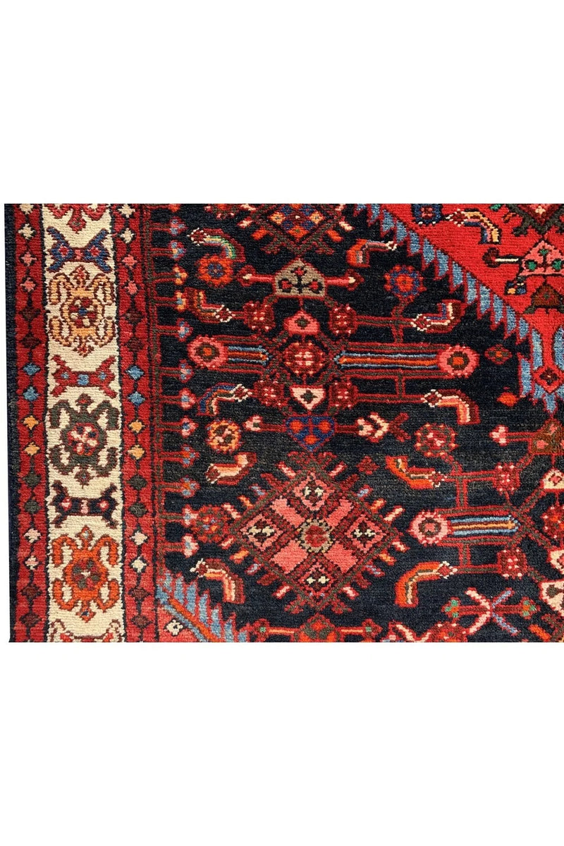 Authentic Hand Knotted Vintage Hamidoun Wool Area Rug 6.5 x 4.2 Ft