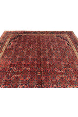 Authentic Hand Knotted Vintage Hamidoun Wool Area Rug 11.11 x 9.1 Ft