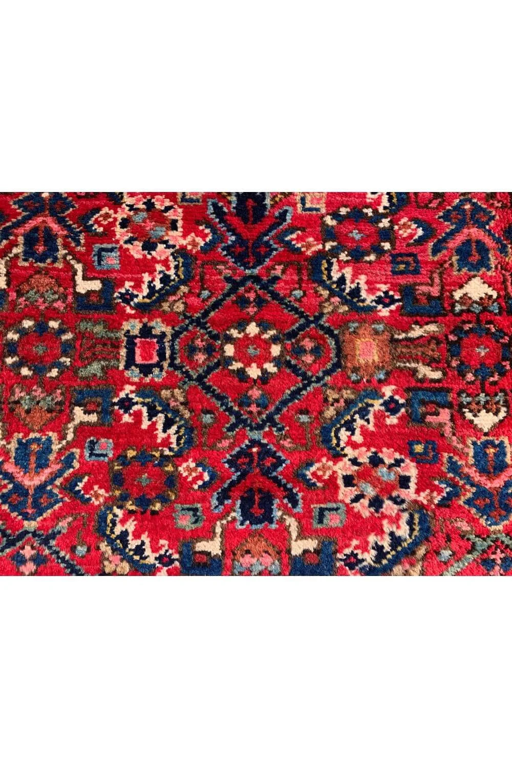 Authentic Hand Knotted Vintage Hamidoun Wool Area Rug 11.11 x 9.1 Ft