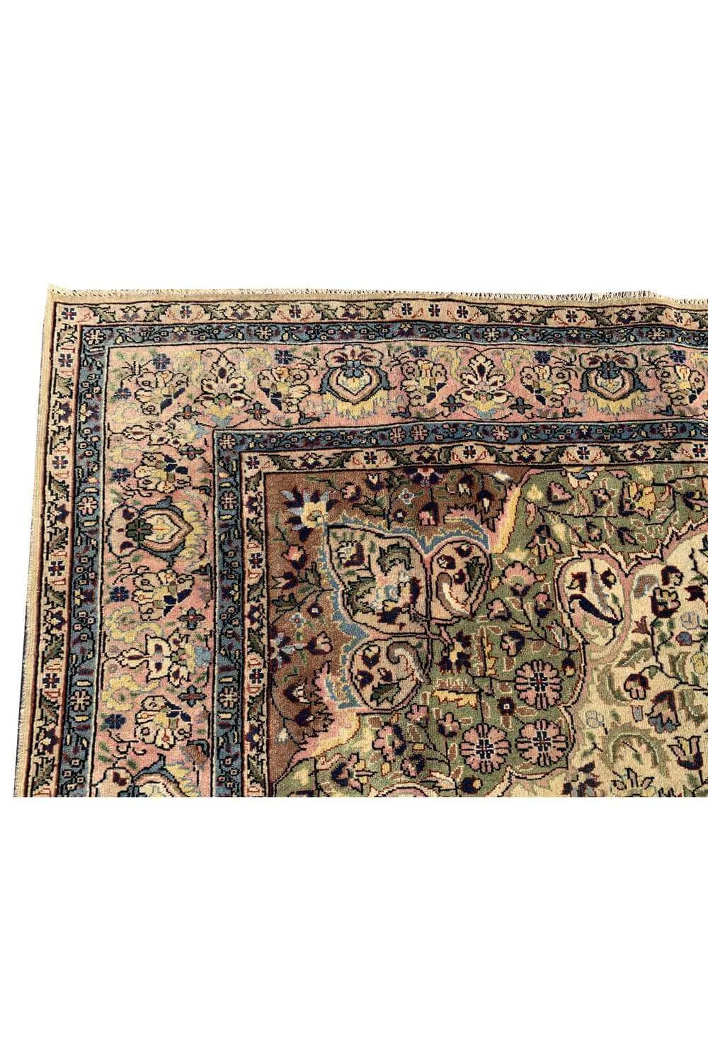 Amazing Hand Knotted Vintage Hareez Wool Area Rug 9.9 x 6.9 Ft