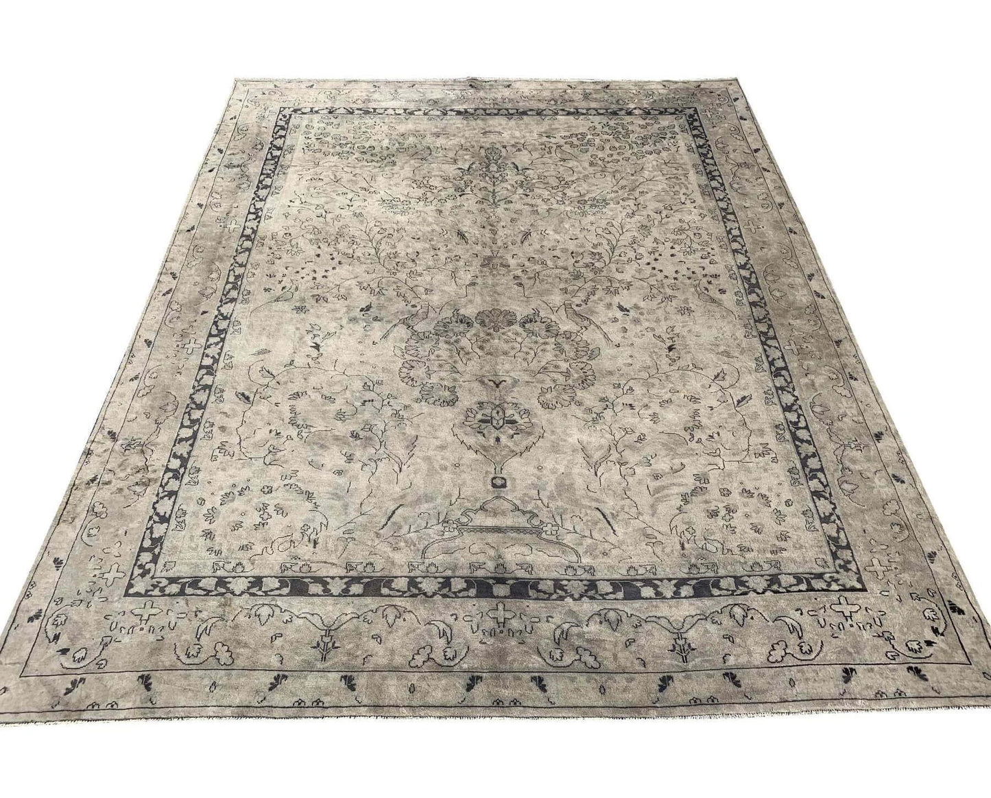 Amazing Hand Knotted Vintage Hamidoun Wool Area Rug 11.6 x 9.4 Ft