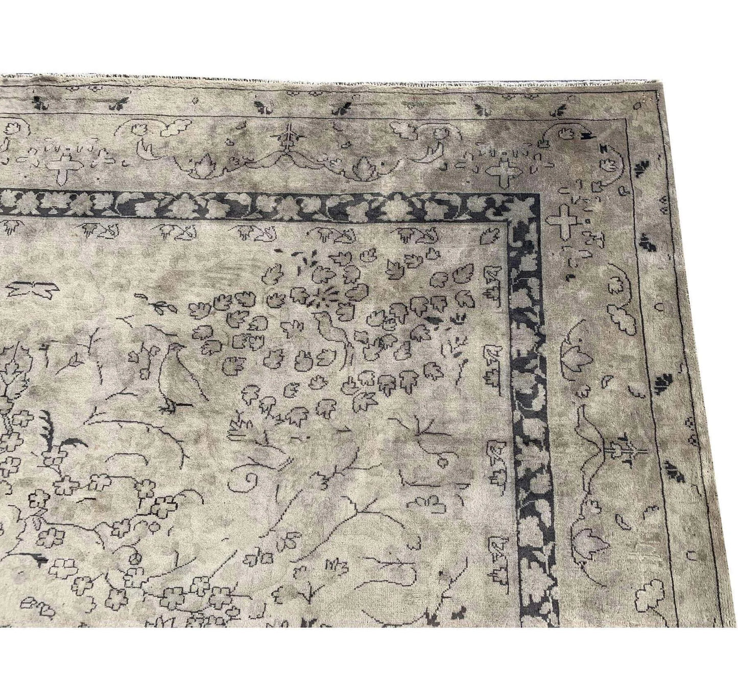 Amazing Hand Knotted Vintage Hamidoun Wool Area Rug 11.6 x 9.4 Ft