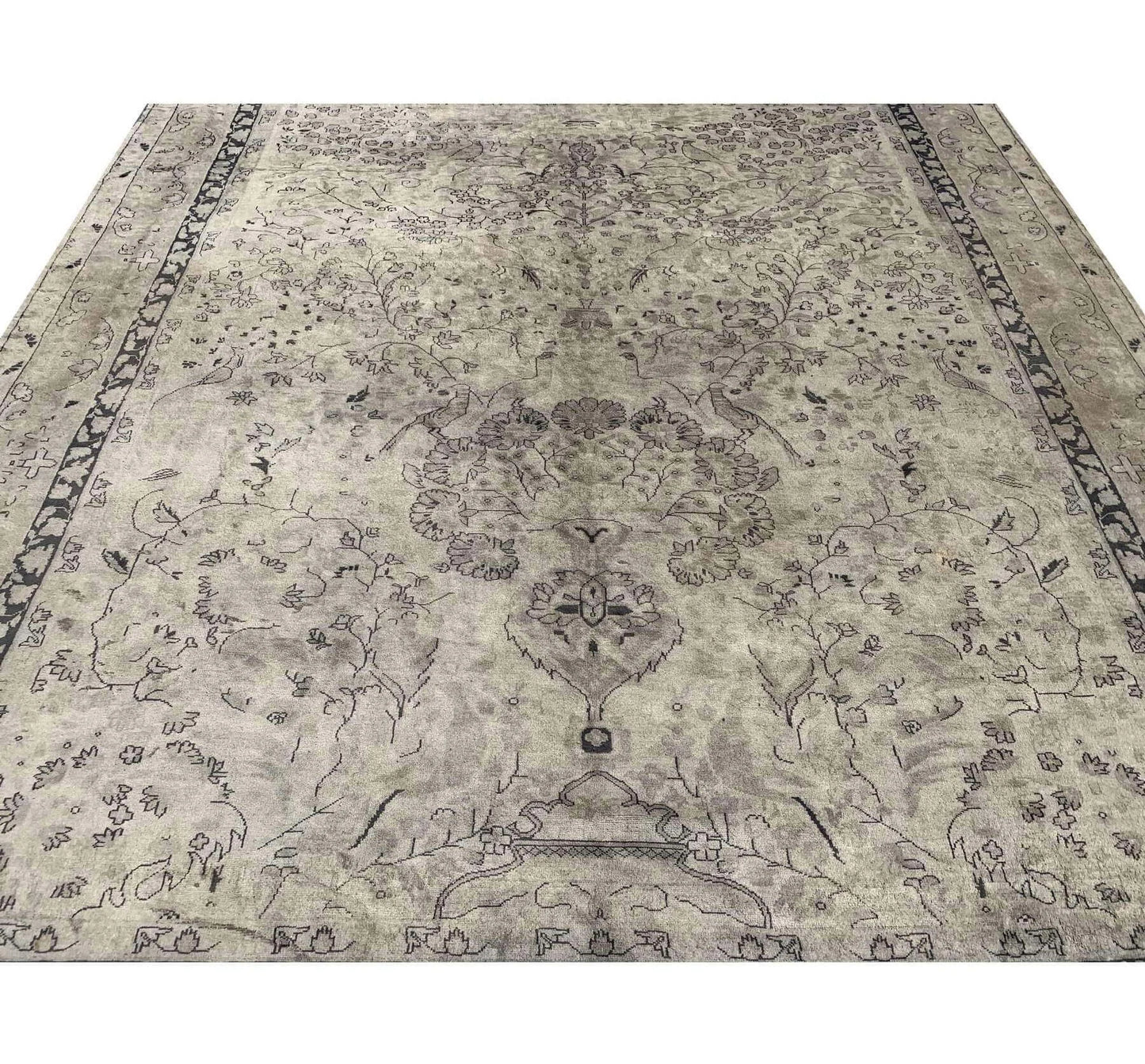 Amazing Hand Knotted Vintage Hamidoun Wool Area Rug 11.6 x 9.4 Ft