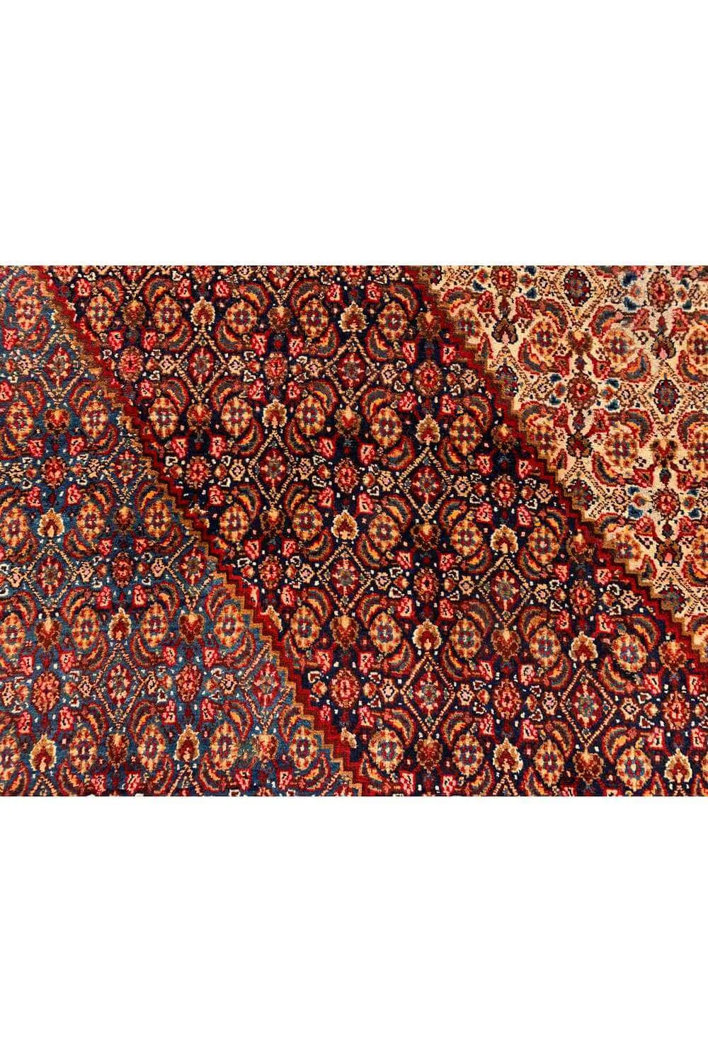 Amazing Hand Knotted Vintage  Bijour  Wool Area Rug 12.10 x 8.1 Ft