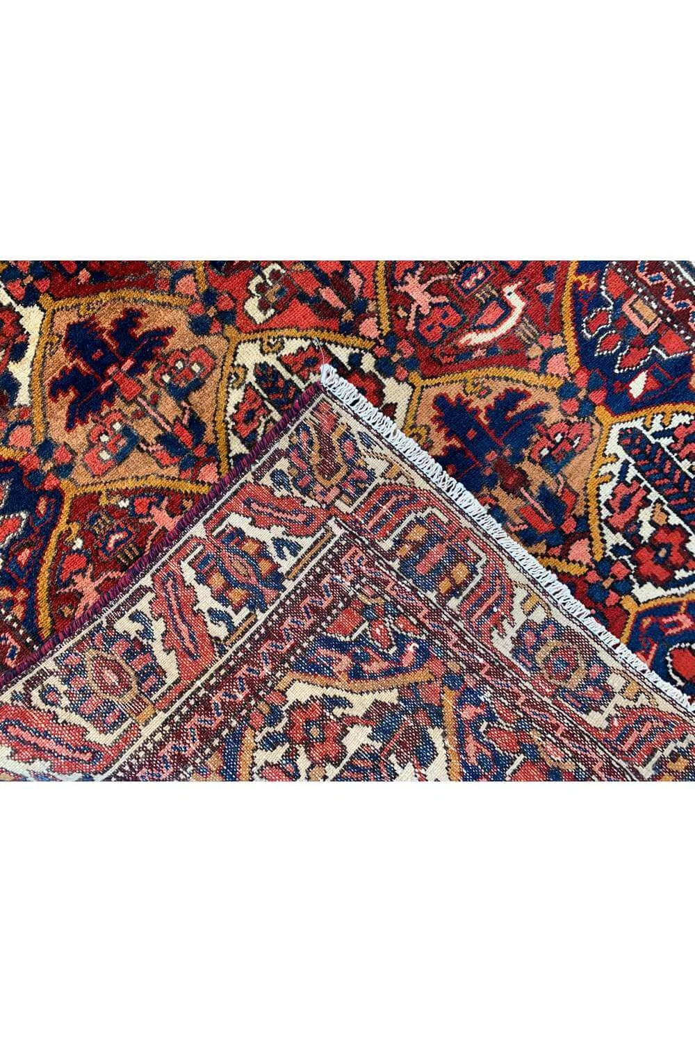 Amazing Hand Knotted Vintage Baghtiyaar Pictorial Wool Area Rug 4.10 x 3.2 Ft