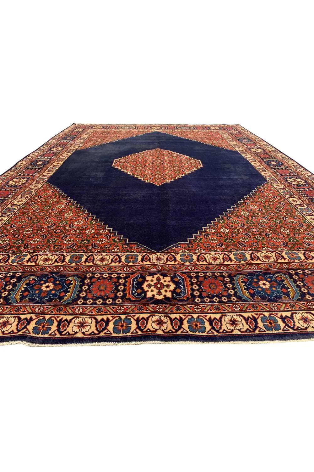 Amazing Hand Knotted Vintage Bijour Wool Area Rug 11.8 x 8.0 Ft