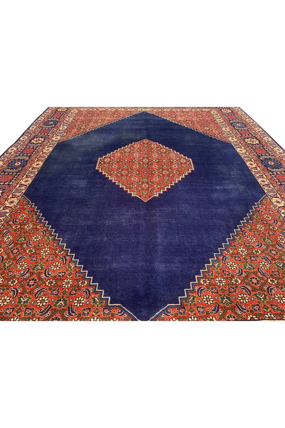 Amazing Hand Knotted Vintage Bijour Wool Area Rug 11.8 x 8.0 Ft