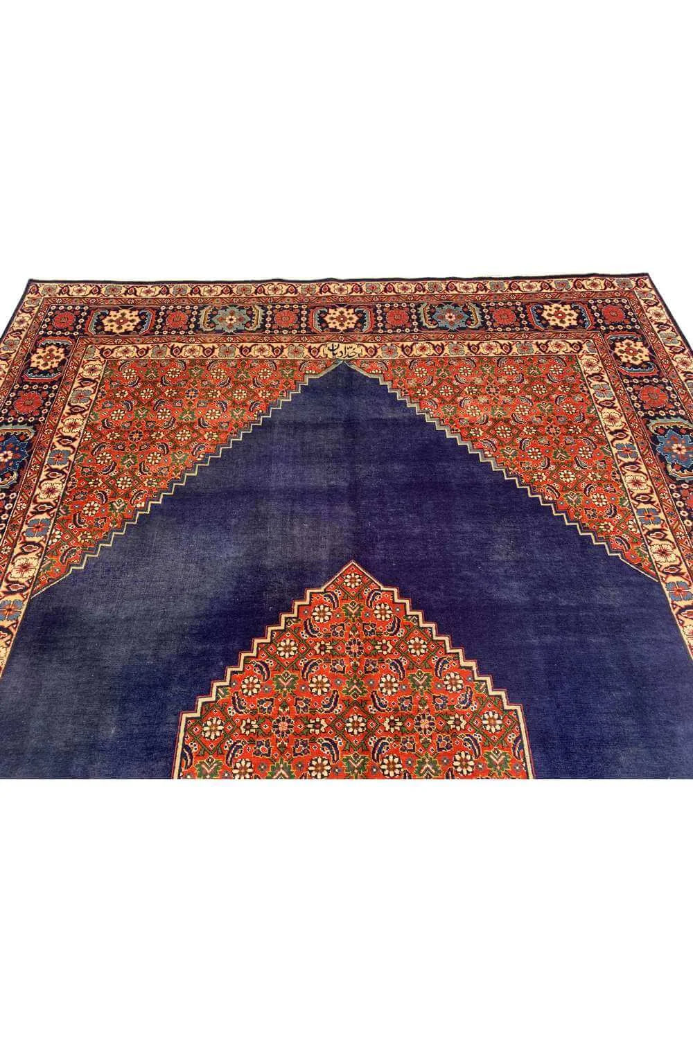 Amazing Hand Knotted Vintage Bijour Wool Area Rug 11.8 x 8.0 Ft