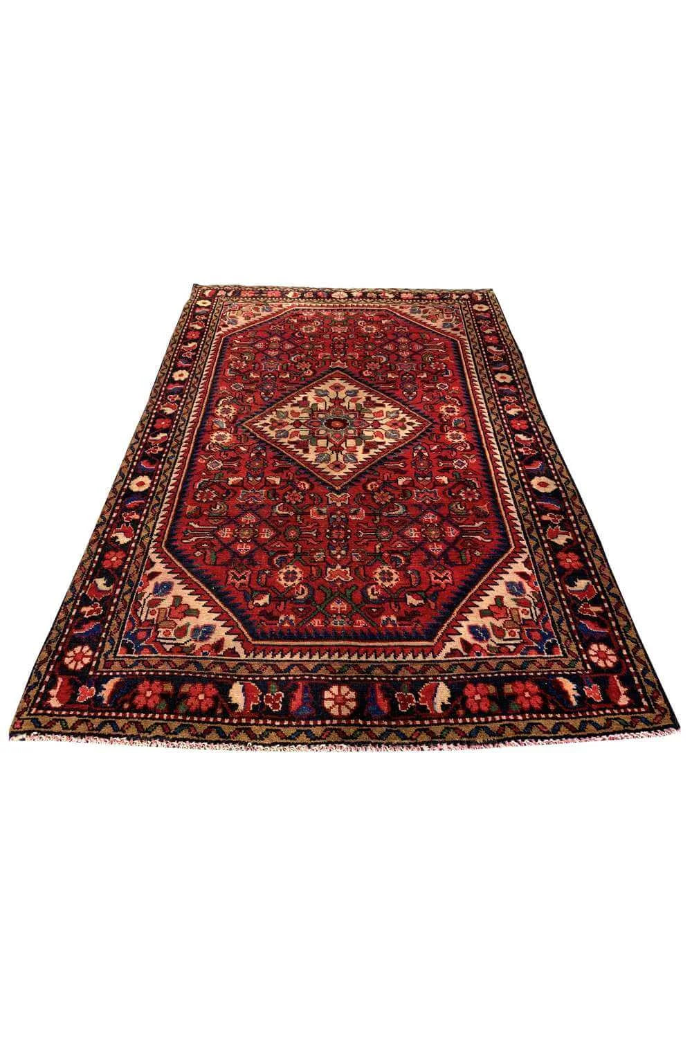 Amazing Hand Knotted Vintage Hamidoun Wool Area Rug 5.2 x 3.5 Ft