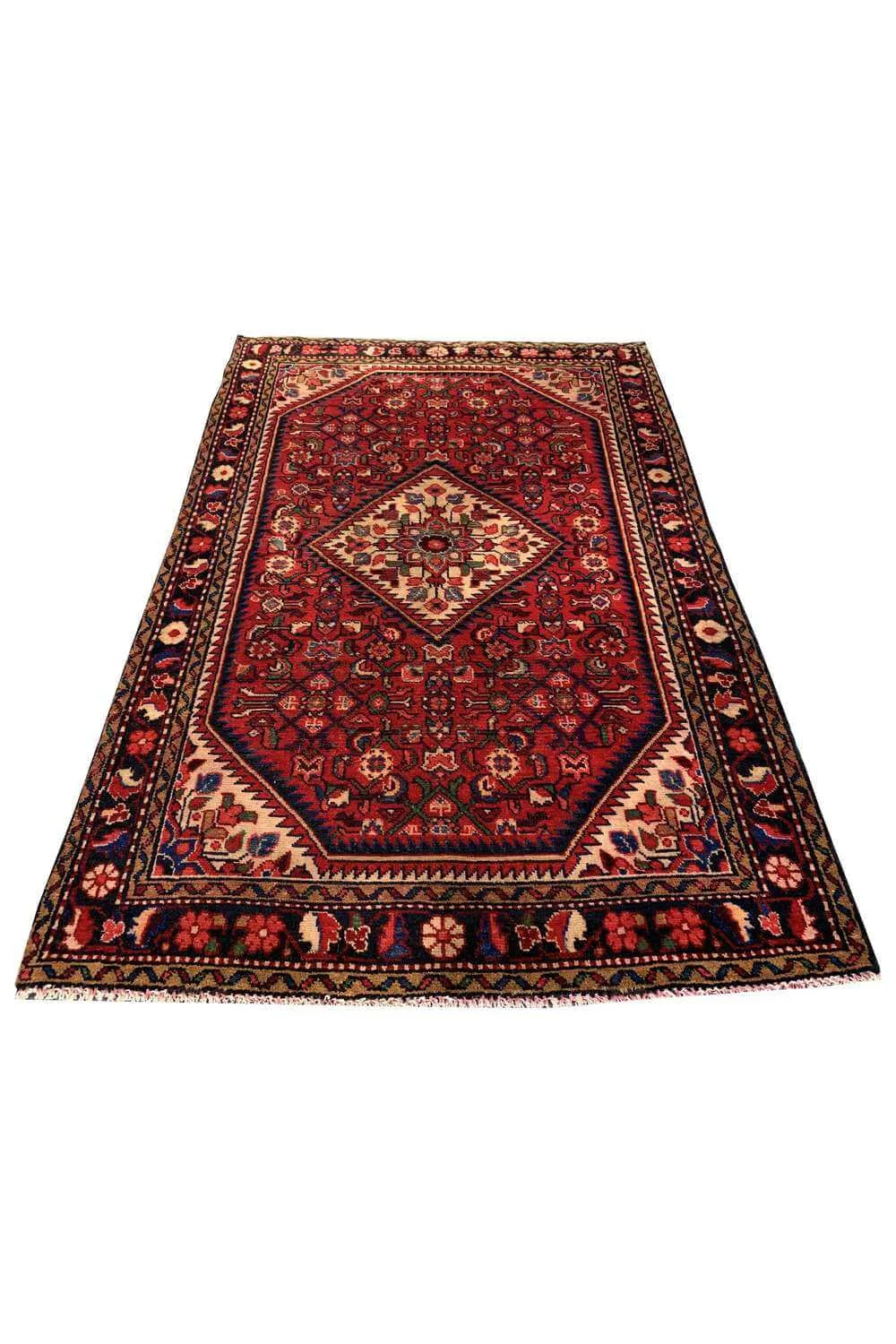 Amazing Hand Knotted Vintage Hamidoun Wool Area Rug 5.2 x 3.5 Ft