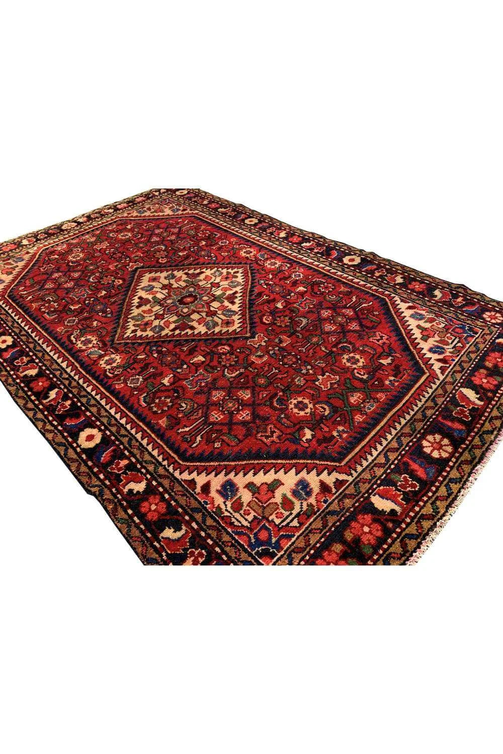 Amazing Hand Knotted Vintage Hamidoun Wool Area Rug 5.2 x 3.5 Ft