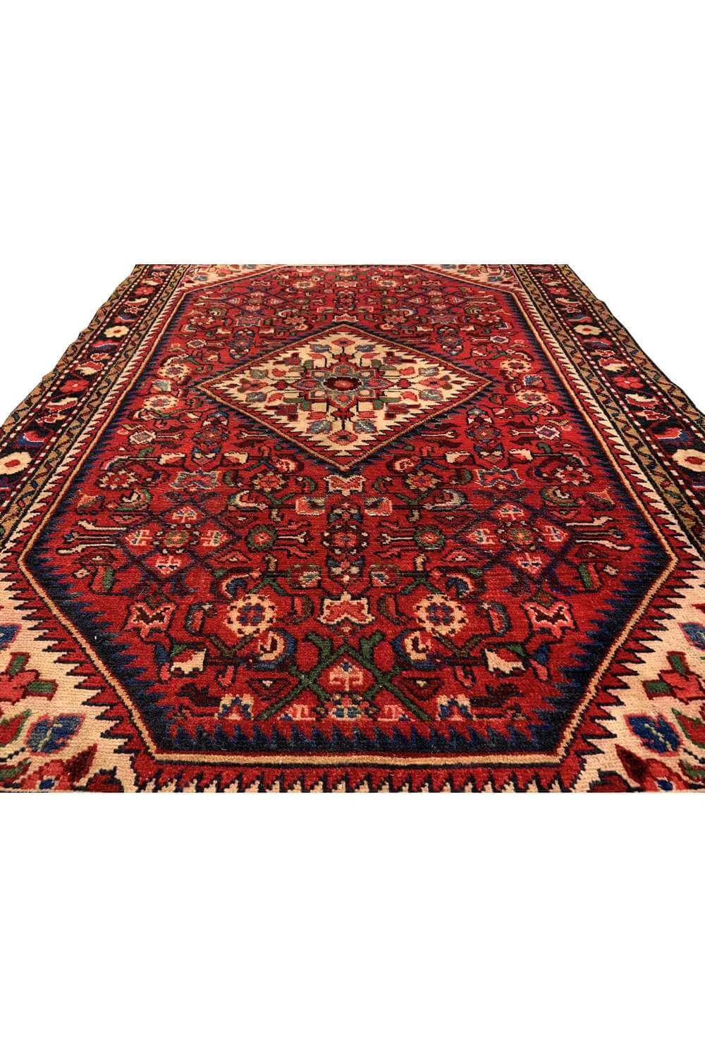 Amazing Hand Knotted Vintage Hamidoun Wool Area Rug 5.2 x 3.5 Ft