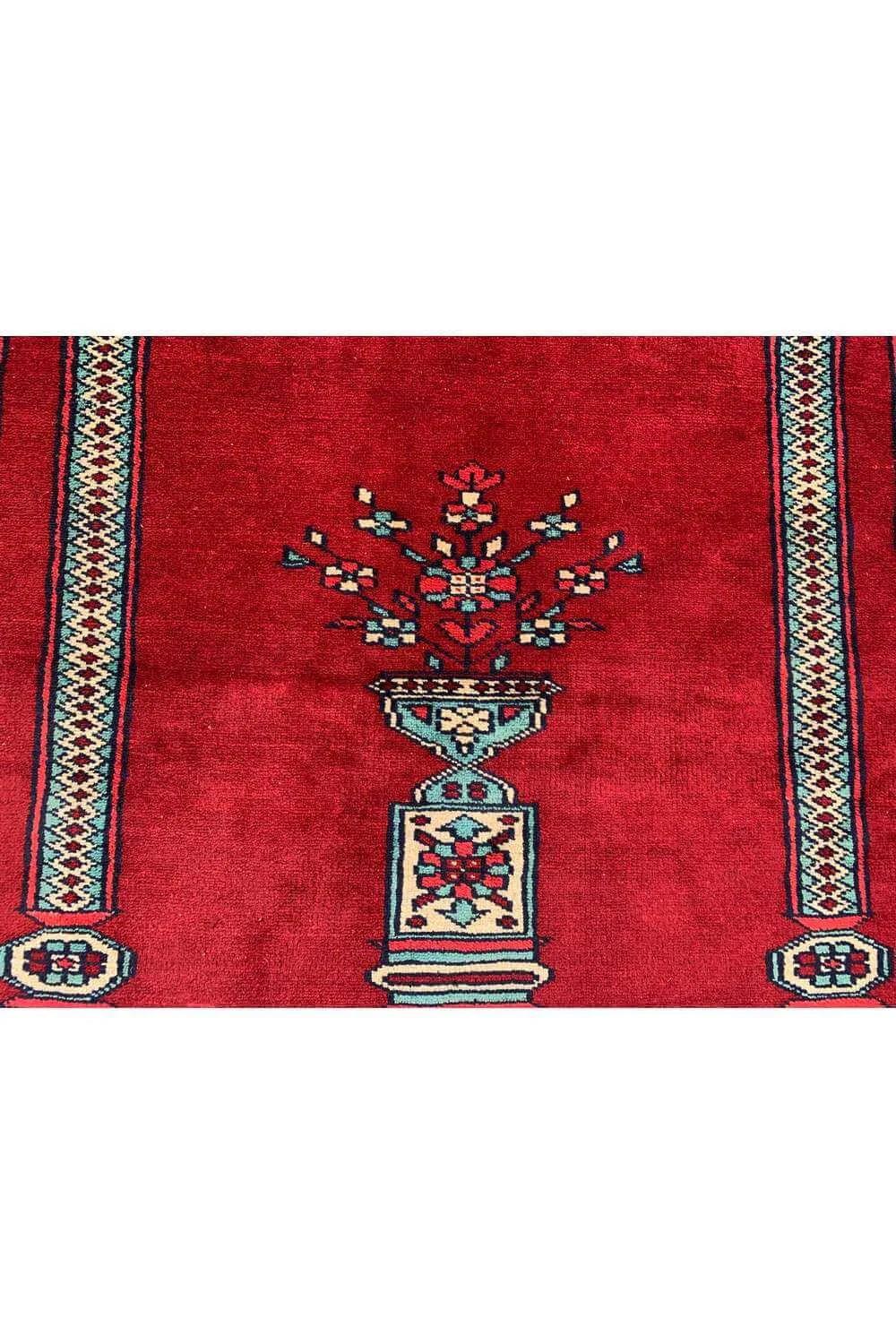 Amazing Hand Knotted Vintage Afghan Balouch Prayer Wool Area Rug 5.0 x 3.1 Ft