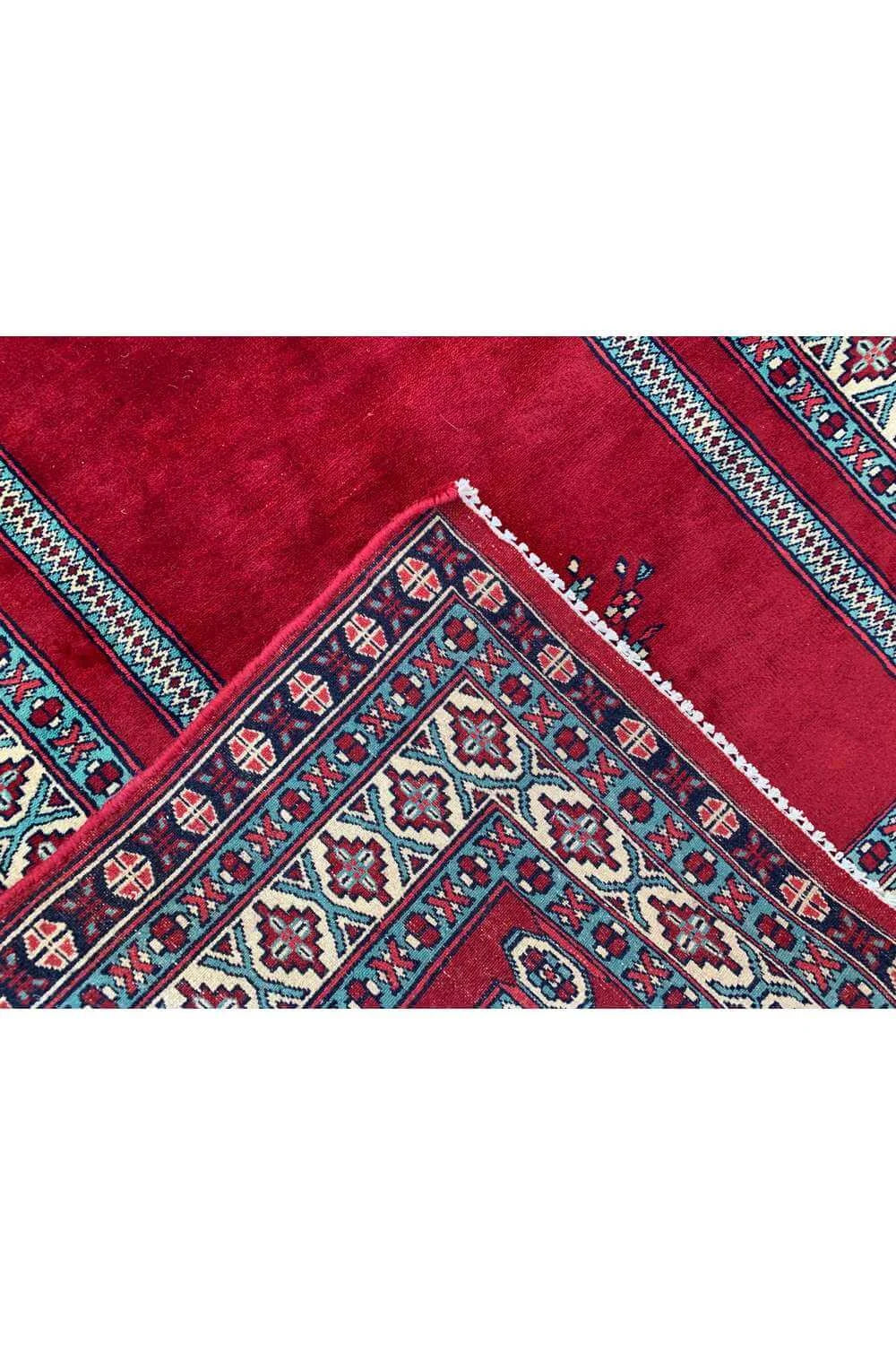 Amazing Hand Knotted Vintage Afghan Balouch Prayer Wool Area Rug 5.0 x 3.1 Ft