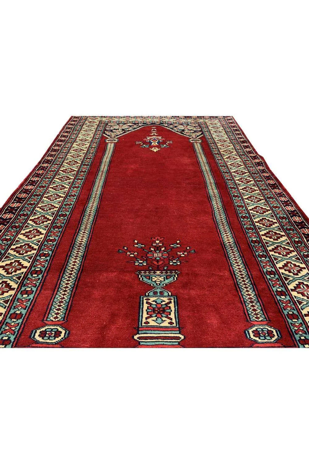 Amazing Hand Knotted Vintage Afghan Balouch Prayer Wool Area Rug 5.0 x 3.1 Ft