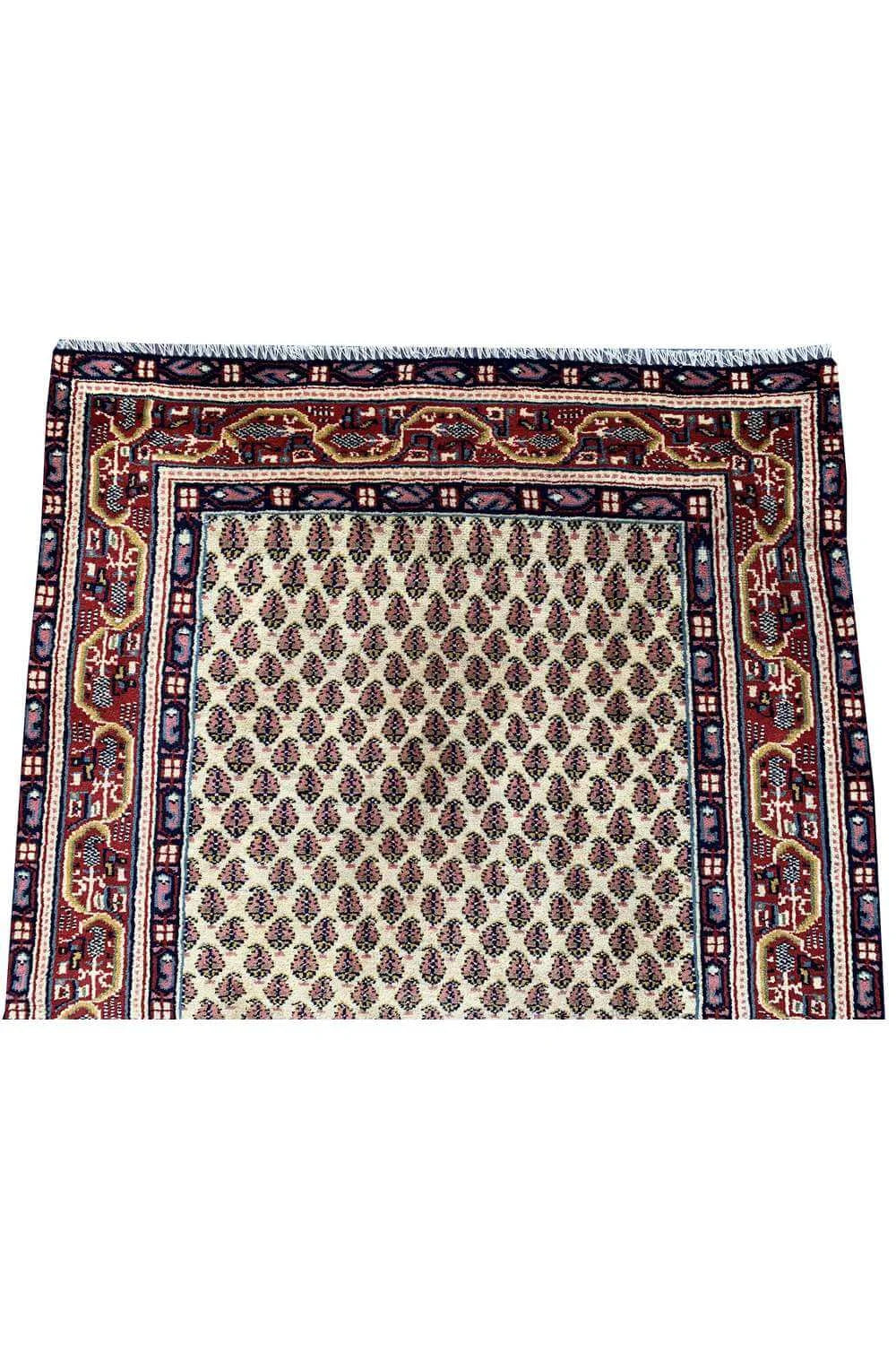 Amazing Hand Knotted Vintage Badam Gul Wool Area Rug 4.10 x 2.11 Ft