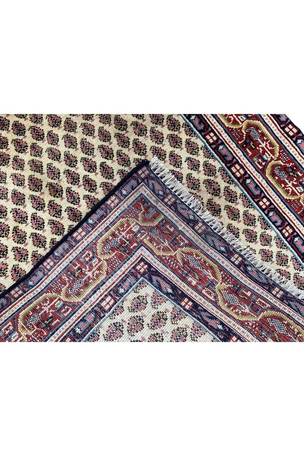 Amazing Hand Knotted Vintage Badam Gul Wool Area Rug 4.10 x 2.11 Ft