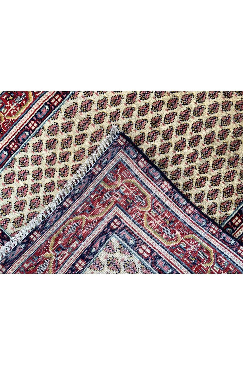 Amazing Hand Knotted Vintage Badam Gul Wool Area Rug 4.10 x 2.11 Ft