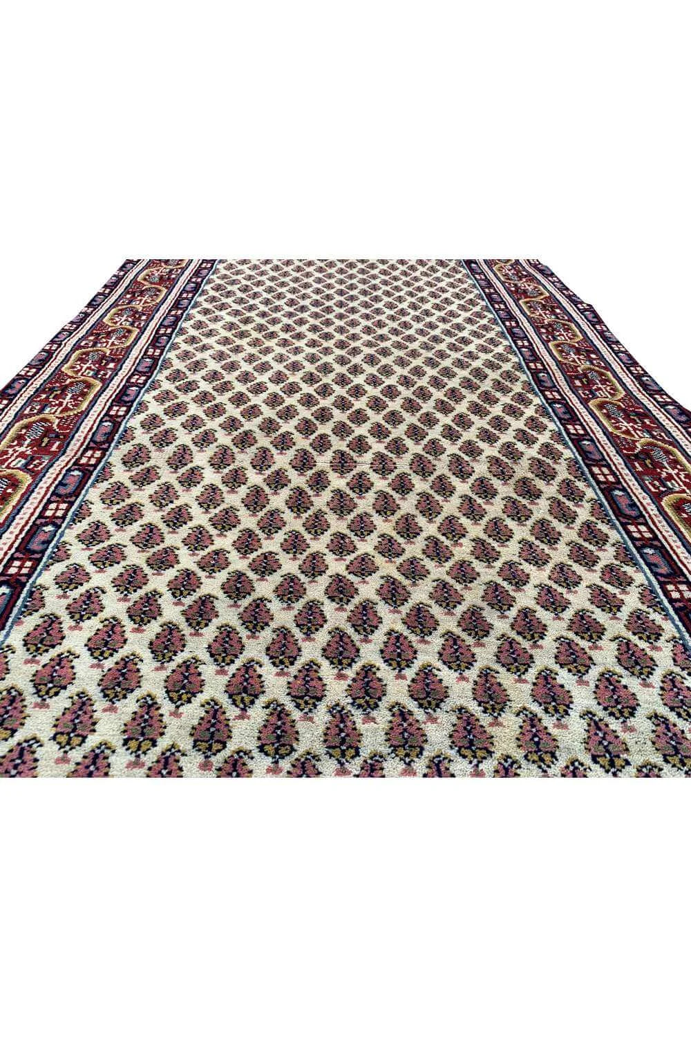 Amazing Hand Knotted Vintage Badam Gul Wool Area Rug 4.10 x 2.11 Ft