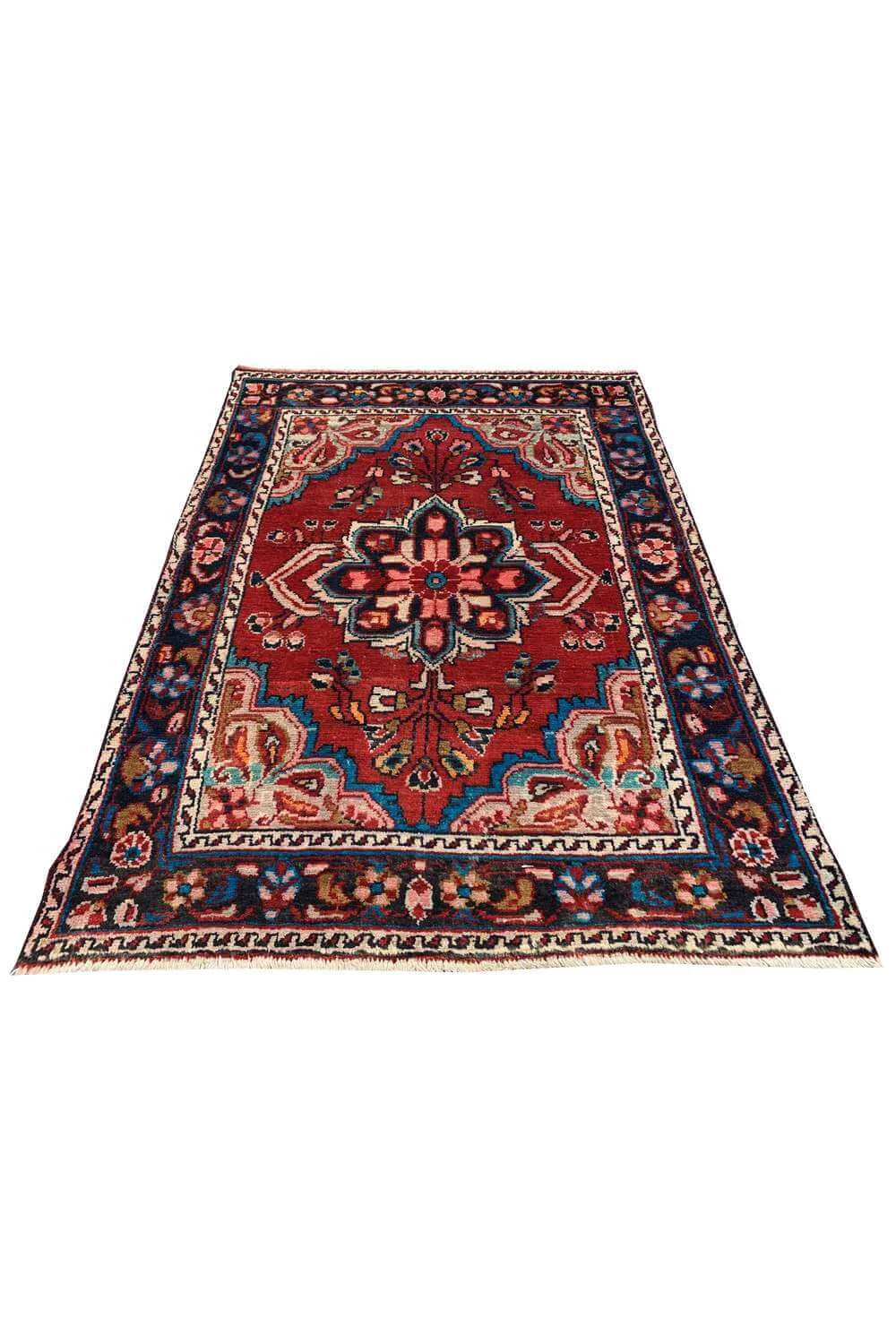 Amazing Hand Knotted Vintage Hamidoun Wool Area Rug 4.7 x 3.3 Ft