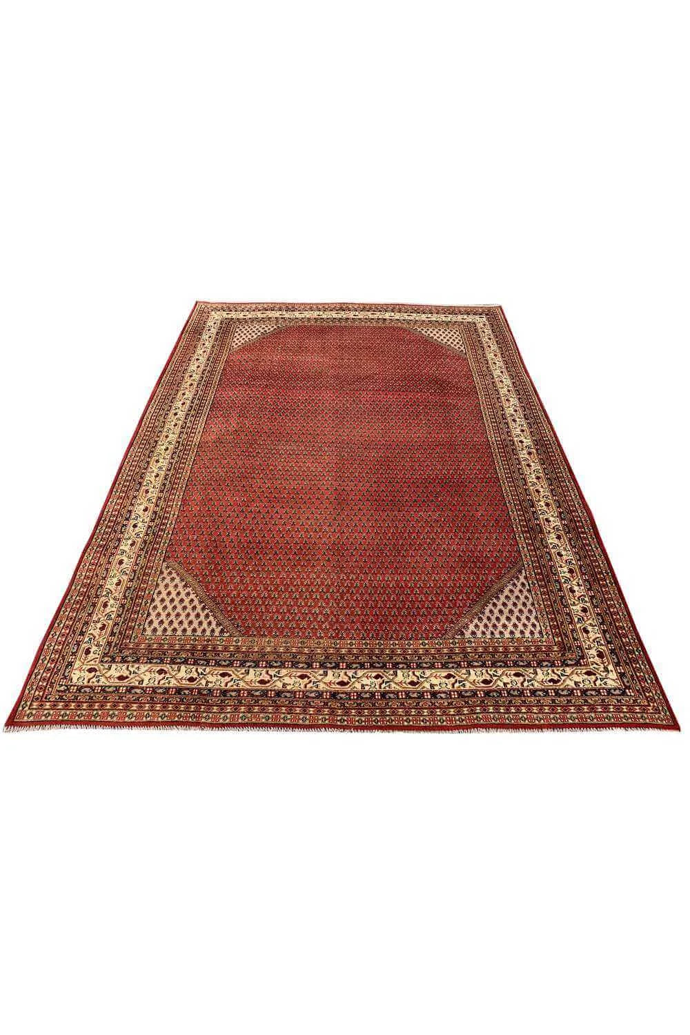 Amazing Hand Knotted Antique Badam Gul Wool Area Rug 10.10 x 7.11 Ft
