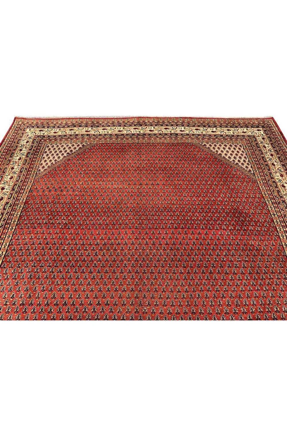 Amazing Hand Knotted Antique Badam Gul Wool Area Rug 10.10 x 7.11 Ft